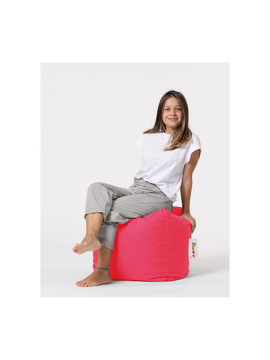 Waterproof Bean Bag Stool Poof Square Pink 45x45x45cm