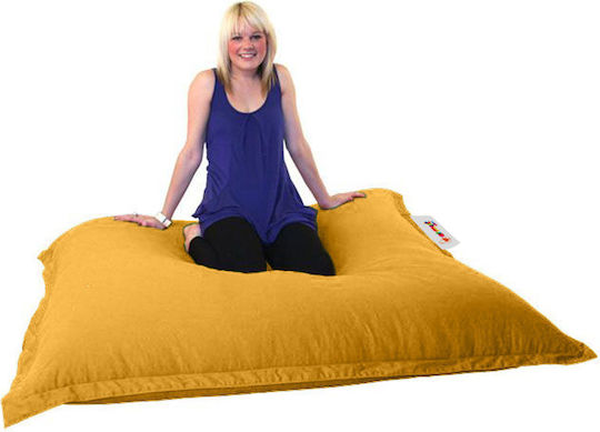Waterproof Bean Bag Bolster Poof Yellow 100x100cm