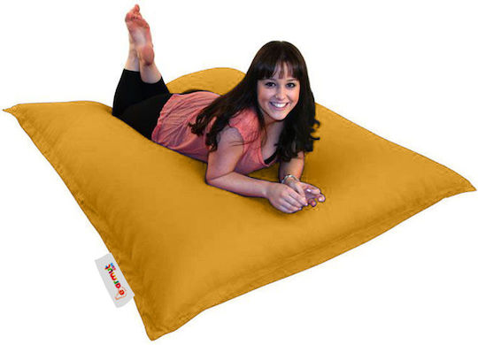 Waterproof Bean Bag Bolster Poof Yellow 100x100cm