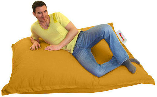 Waterproof Bean Bag Bolster Poof Yellow 100x100cm