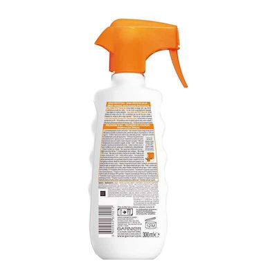 Garnier Ambre Solaire Protection 24h Hydration Rezistentă la apă Crema protectie solara Loțiune pentru Corp SPF30 în Spray 300ml