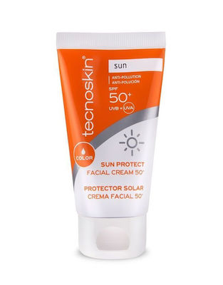 Tecnoskin Sun Protect Facial Cream Color Sunscreen Cream Face SPF50 with Color 50ml