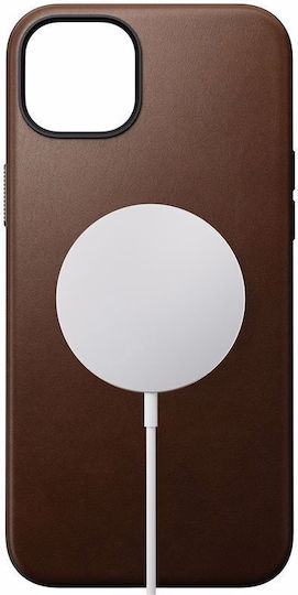 Nomad Modern Back Cover Leather 1.1mm Brown (iPhone 15 Plus)