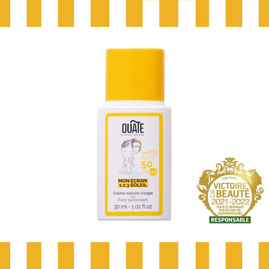 Ouate SPF50 Αδιάβροχο Παιδικό Αντηλιακό Γαλάκτωμα για Πρόσωπο 30ml