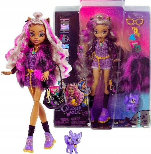 Mattel Crescent Clawdeen Wolf Κούκλα για 4+ Ετών 25εκ.
