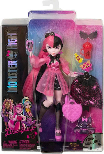 Mattel Count Fabulous Draculaura Doll for 4+ years old+ Years 25cm