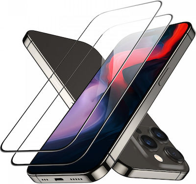 ESR Shield Full Face Tempered Glass 2pcs Black (iPhone 15 Pro)