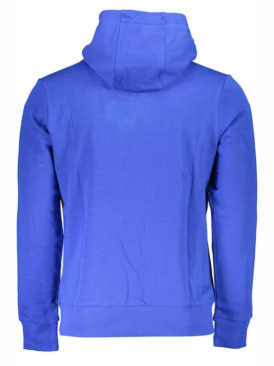 La Martina Herren Sweatshirt Jacke mit Kapuze Blau