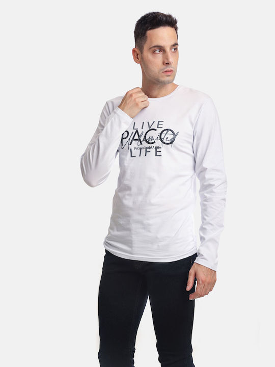 Paco & Co Men's Long Sleeve Blouse White