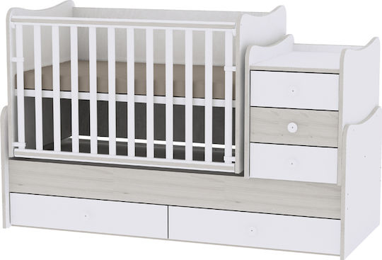 Lorelli Babybett Maxi Plus Weiß/Amber mit Matratze & Schublade