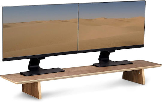 Navaris Tabletop Suport pentru 2 Monitoare Nuc / maro închis Maro (53516.05)