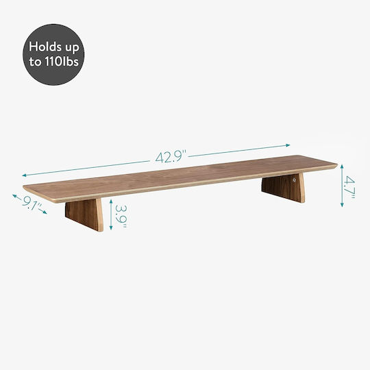 Navaris Tabletop Suport pentru 2 Monitoare Nuc / maro închis Maro (53516.05)
