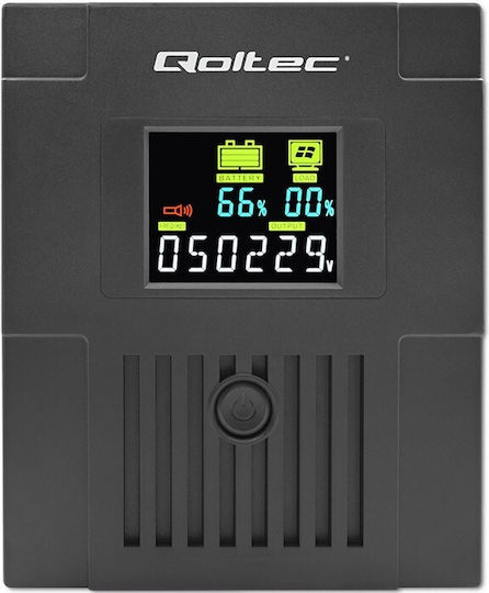 Qoltec FR UPS Line-Interactive 1500VA 900W με 4 Πρίζες
