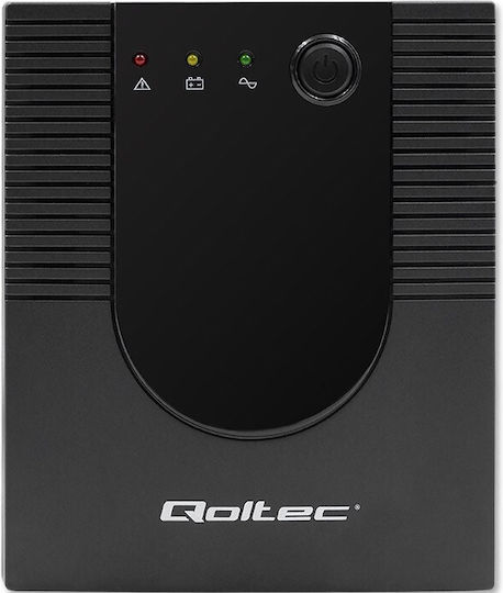 Qoltec FR UPS Line-Interactive 1500VA 900W με 4 Πρίζες