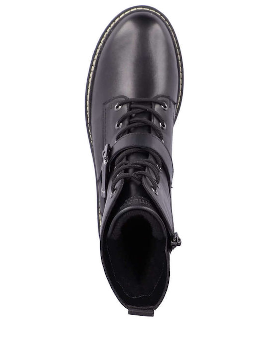 Leather Women's Ankle Boots Black