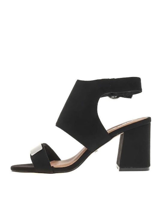 Calleigh Suede Sandals Black