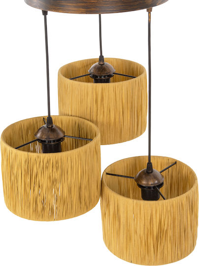 HomeMarkt Ceiling Light Beige with Rope for E27 Socket 30x70cm