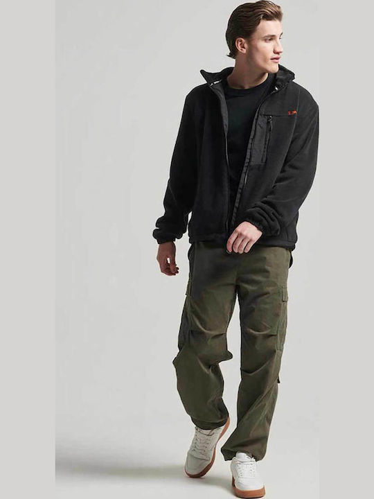 Code Men's Fleece Cardigan Black