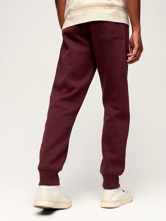 Sweatpants with Elastic Burgundy
