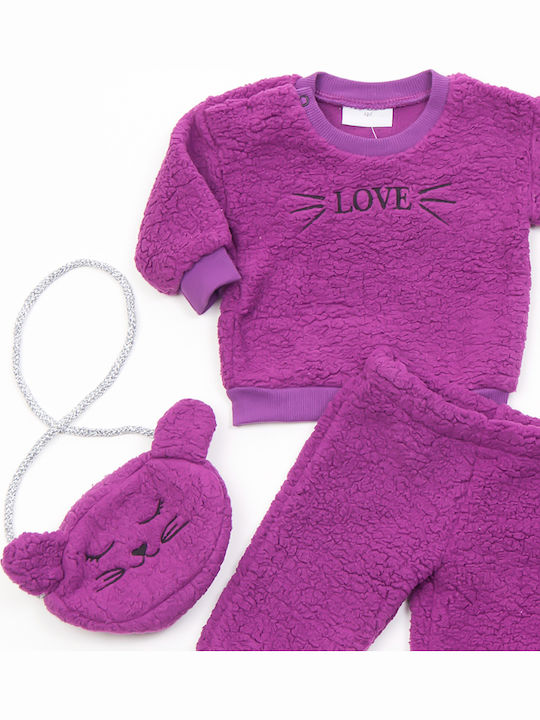 Trax Kids Sweatpants Set Lilac