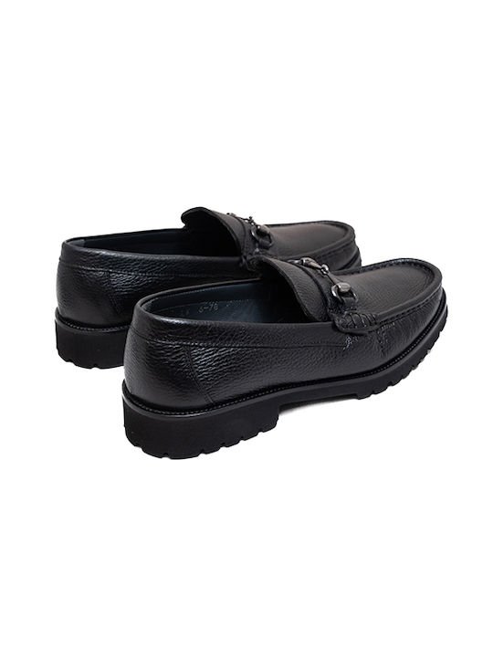 Men's Leather Moccasins Black