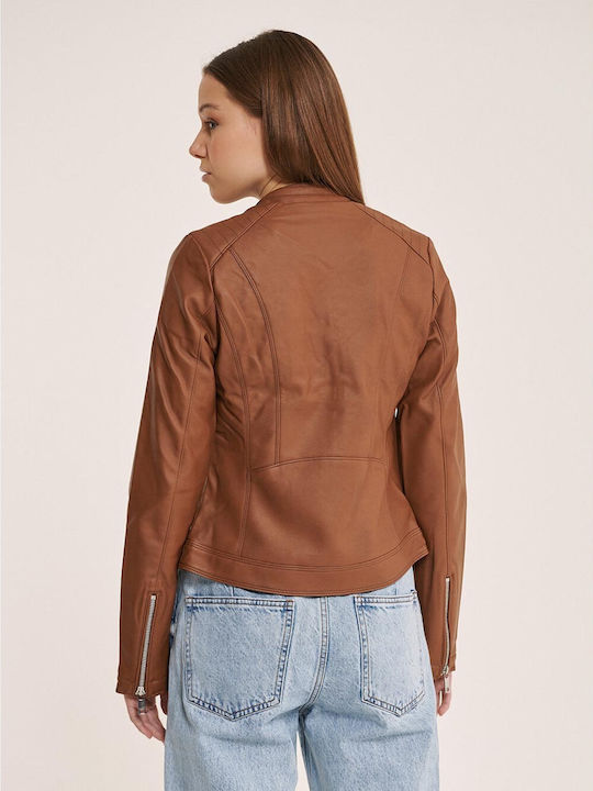 Γυναικείο Biker Jacket Ταμπά