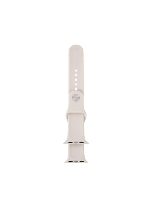 Strap Silicone with Pin Beige (Apple Watch 41mm/40mm / 38mm - Beige)