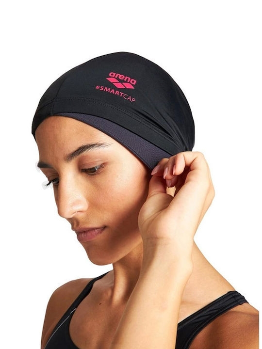 Arena Smartcap Silicone Adults Swimming Cap Black