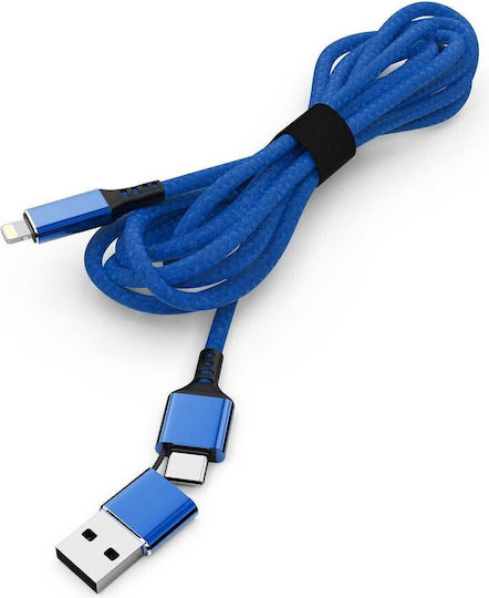 Smrter USB-A zu Lightning Kabel Blau 1m
