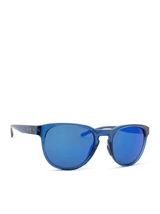 Under Armour UA Skylar Unisex Sunglasses with Blue Plastic Frame and Blue Mirror Lens UA Skylar OXZ/XT