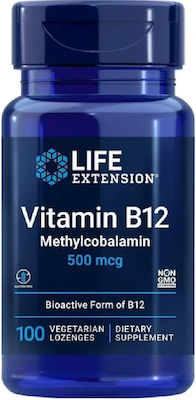 Life Extension Vitamin B12 für die Gesundheit des Nervensystems 500mcg 100 Lutschtabletten