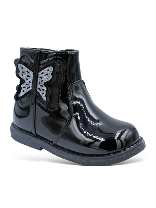 Kids Boots with Zipper Black