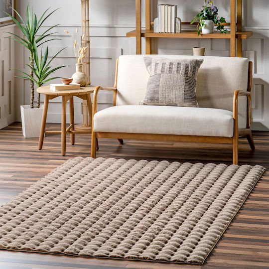 Saray Home Antiderapant Covor Rectangular Shaggy Din blană Moka maro
