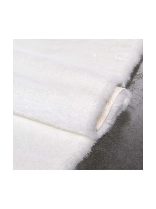 Saray Home Solid Antiderapant Covor Rectangular Shaggy Din blană Coasta de Fildeș