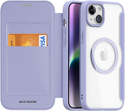 Dux Ducis Skin X Pro Carte Piele / Silicon / Plastic Violet (iPhone 15 Plus)