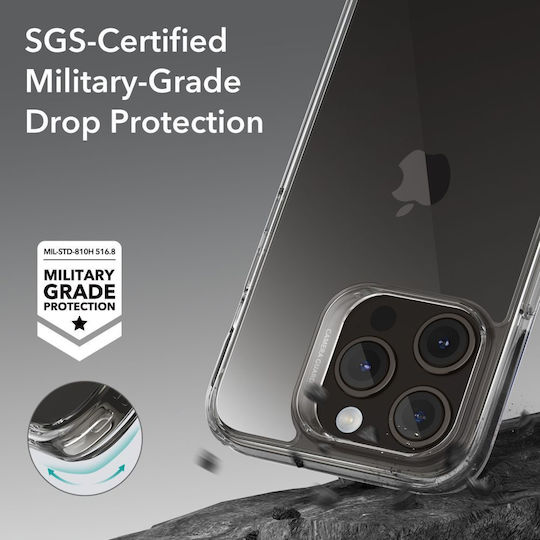 ESR Ice Shield Back Cover Σιλικόνης / Tempered Glass Σετ με Τζαμάκι Διάφανο (iPhone 15 Pro)