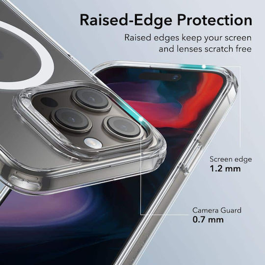 ESR Classic Hybrid Halolock Задна корица Пластмаса / Силикон 0.5мм Прозрачен (iPhone 15 Pro Max)