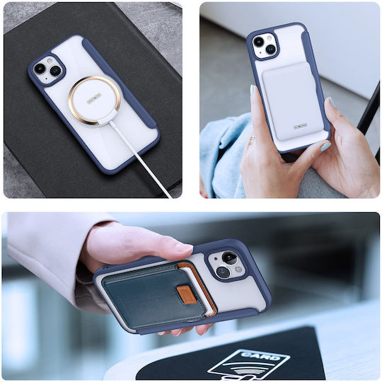 Skin X Pro Book Leather / Silicone / Plastic Blue (iPhone 15 Plus)