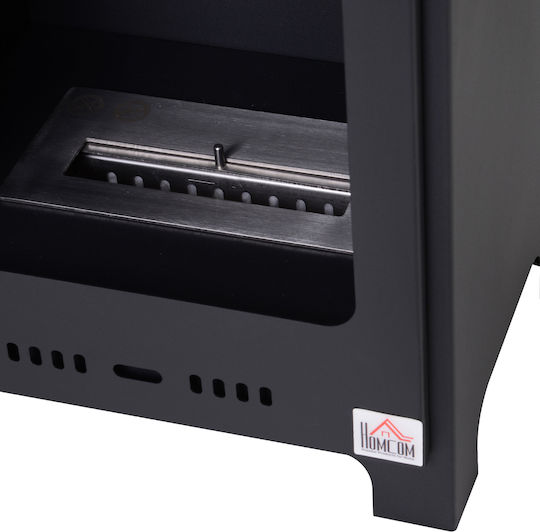 HomCom Internal / Outdoor Floor Bioethanol Fireplace Black 40x30x50cm