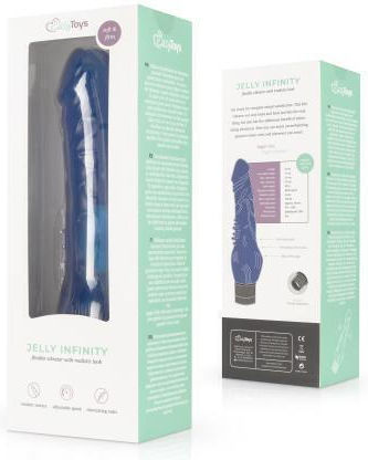 Easytoys Jelly Infinity Ρεαλιστικός Δονητής Realistic Vibrator 23cm Blue