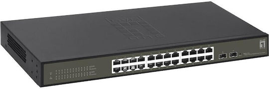 Level One GES-2126 Hilbert Managed L2 Switch με 24 Θύρες Gigabit (1Gbps) Ethernet και 2 SFP Θύρες