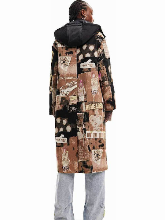 Papier Γυναικείο Παλτό Oversized με Κουμπιά