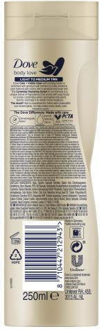 Dove Visible Glow Autobronzant Loțiune Corp Ușor / Mediu 250ml