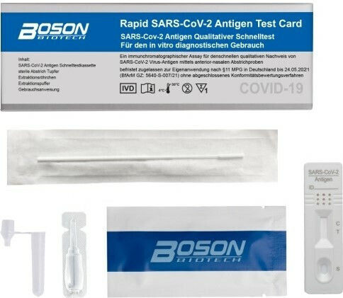 Boson Rapid SARS-CoV-2 Antigen Test 20pcs Self-Diagnostic Test for Rapid Detection Antigens with Nasal Sample