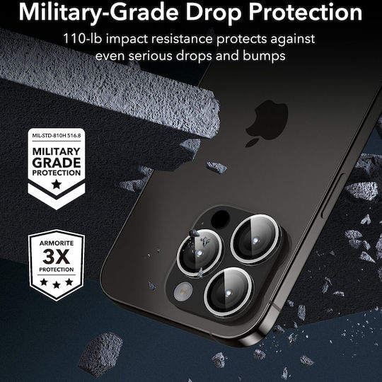 ESR Armorite Mobile Camera Protector Tempered Glass Black for iPhone 15 Pro Max