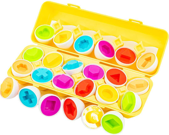 Gounaridis Toys Formensortierspiel Eierhalter mit 12 Eiern, die zu den Formen-Farben passen für 24++ Monate