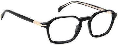 David Beckham Plastic Eyeglass Frame Black DB 1125 2M2