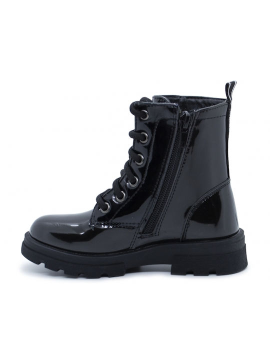 Conguitos Kids Patent Leather Boots Black