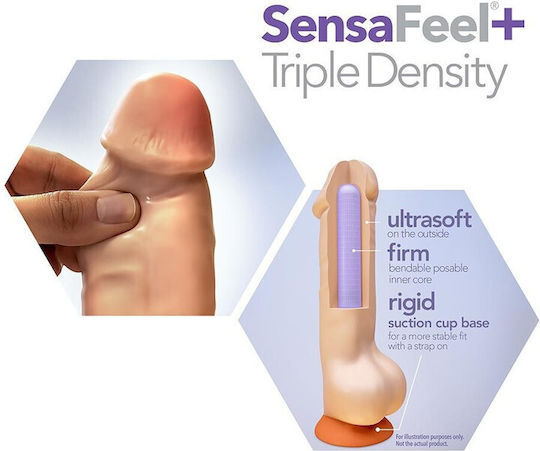 Blush Dr. Skin Plus Glass Dildo With Suction Cup Vanilla 23cm