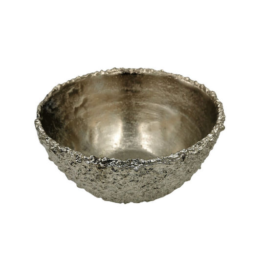 Bol Decorativ Aluminiu Argintiu 21x21x11cm 1buc